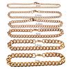 Rose Gold Color Stainless Steel Cuban Link Bracelet For Men Women Gift Jewelry