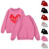 Valentine's Day Girls Round Neck Pullovers For Kids Printed Baby Tops
