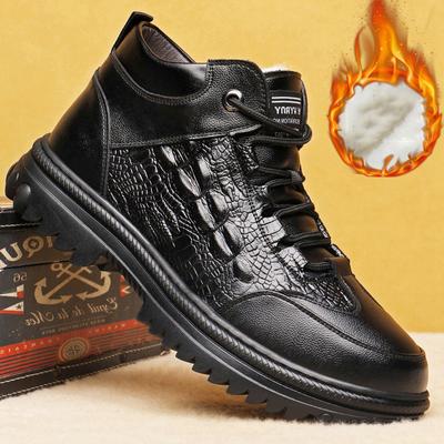 Женские теплые зимние ботинки из натуральной кожи с крокодиловым принтом и шерстью внутри, роскошные британские модные кожаные туфли больших размеров 38-44