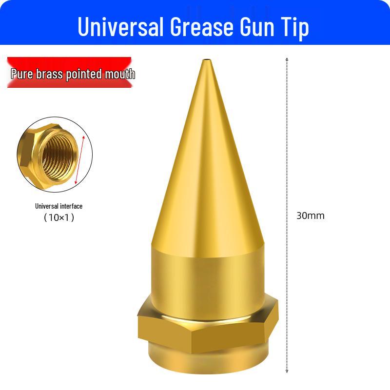 Excavator Oil Leak-Proof Grease Gun Tip: Flat & Sharp Mouth, Thickened Universal Tube, Pneumatic Soft/Hard Tube Accessories.
