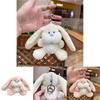 Cute Plush Bunny Keychain Soft Short Fur Stuffed Doll For Kids And Collectors
