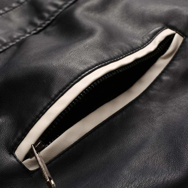 Baseball Jersey, Fashion Embroidery, Washed PU Men's New Leather Jacket