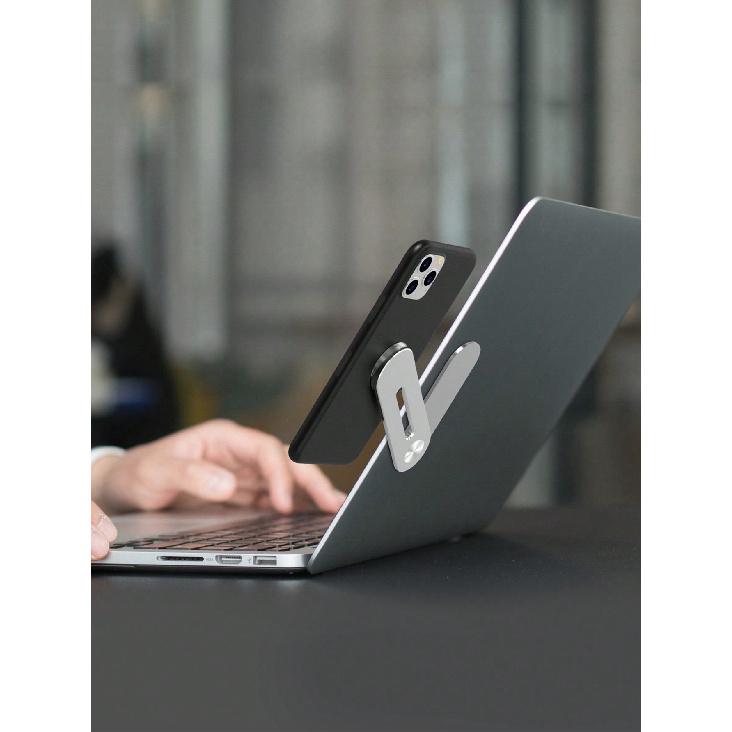 Aluminum Alloy Laptop Dual-Screen Expansion Phone Holder Computer Side Screen Lazy Magnetic Portable Same-Screen Stand 1 Piece 5