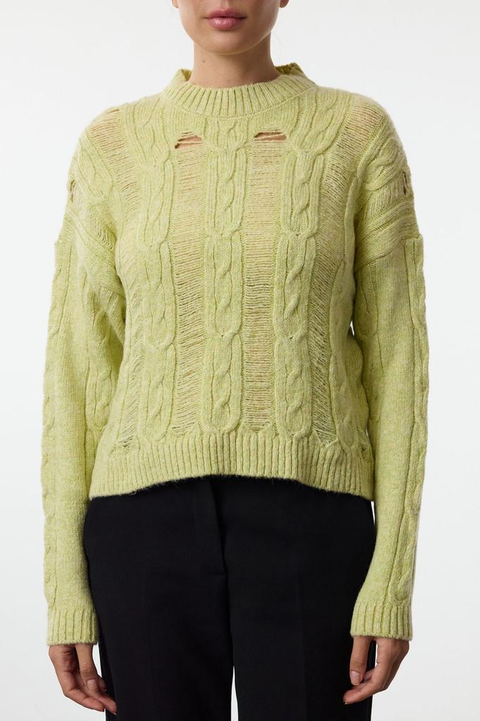 Women's Elegance Style Sweater Black Cotton Hair Knit Knitwear Sweater