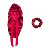 Long Bonnet+Elastic Satin Hair Band Set Long Silky Bonnet For Sleeping With Wide Elastic Band Headwrap