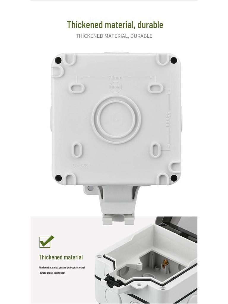 British Outdoor Waterproof IP66 Socket, European/German Standard Waterproof Box