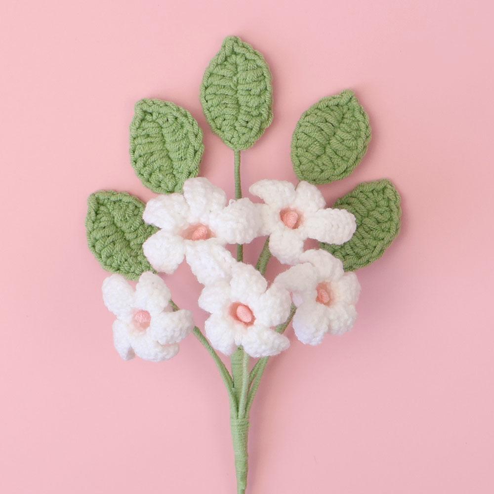 Дафна Одера Крючком Цветочный Букет Креативный Ручная Работа Цветок Милый Искусственные Цветы Свадьба Домашний Декор Подарок