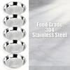 Stainless Steel Shallow Pet Bowl for Cats Dogs Kitten Puppy Rabbit - Food Water Feeder Dish Stackable Easy to Clean Feeding Dish