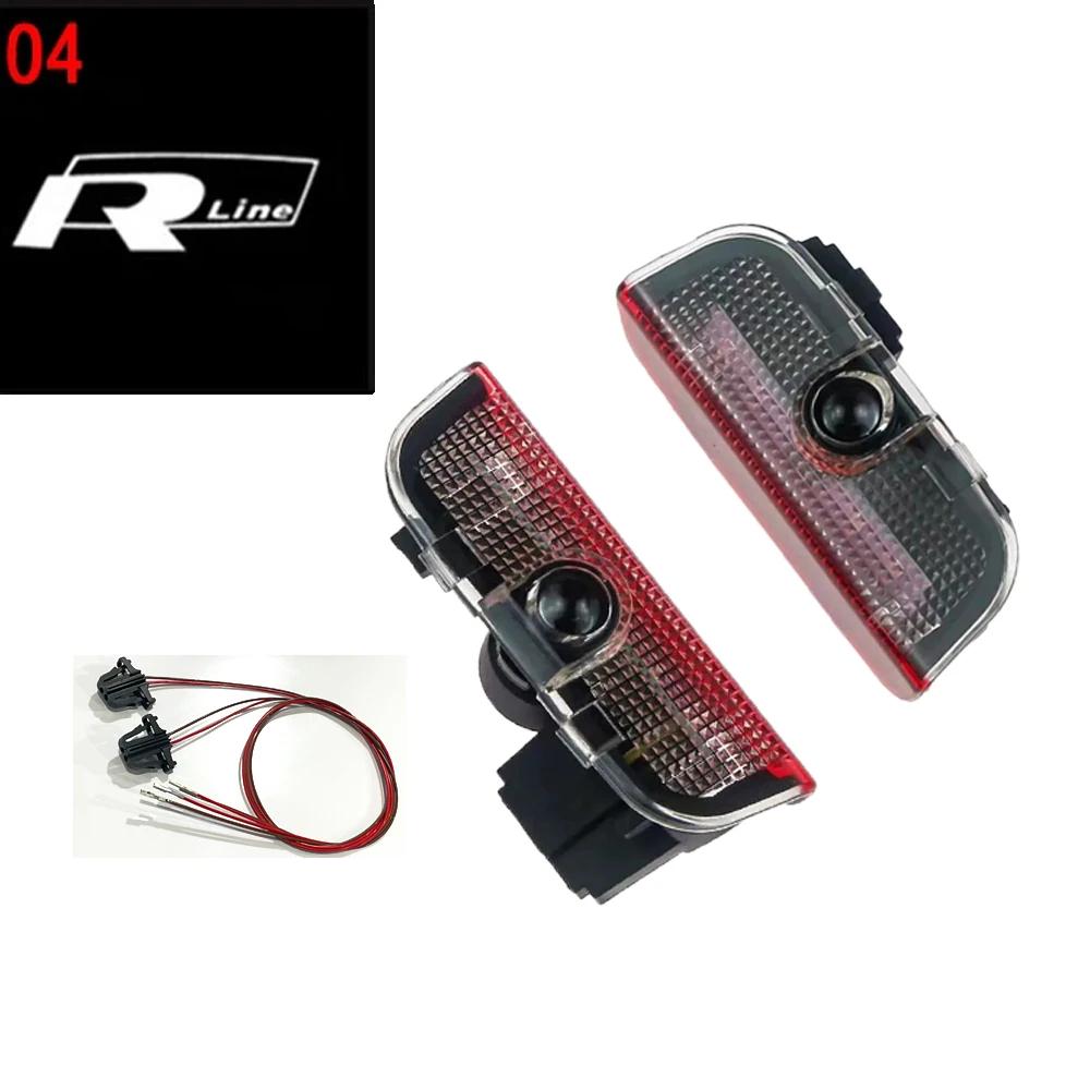 For VOLKSWAGEN VW 2PCS Led Car Door Welcome Lamp Laser Projector Logo Night Light For VW Volkswagen Golf Sagitar Phideon Touareg