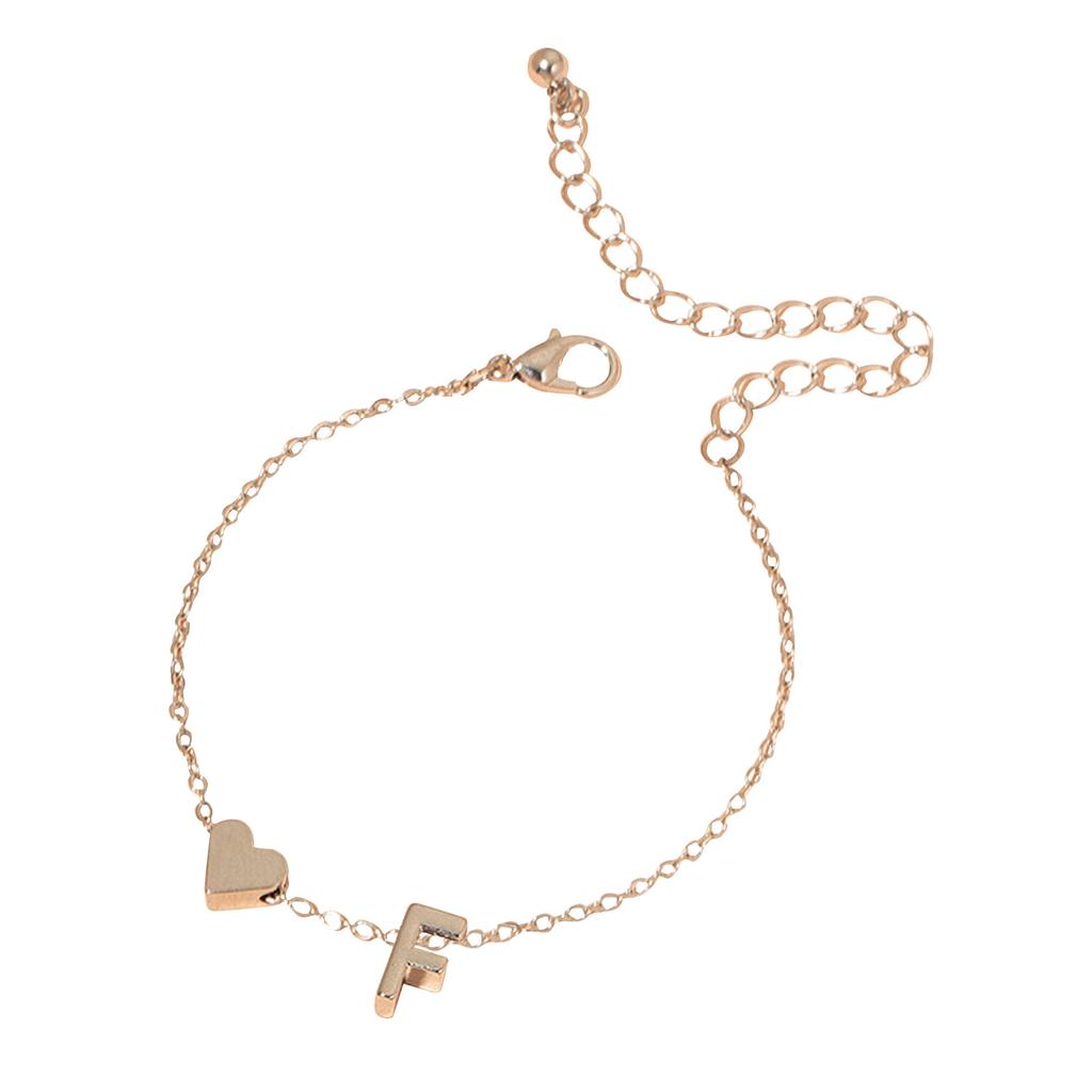 Initial Heart Bracelet Heart Letter Bracelet Personalized Monogram Bracelet 1 Pc