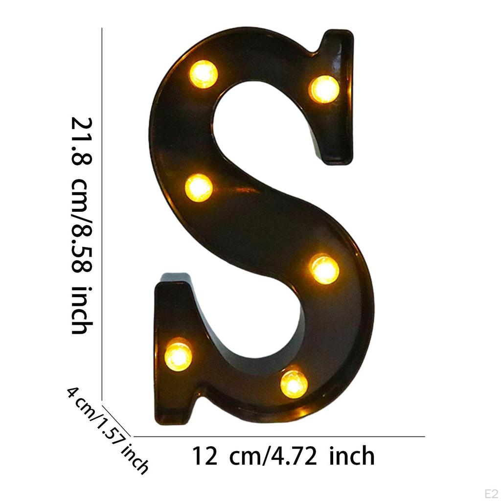 LED Marquee Letter Light Black Up Alphabet Sign for Birthday Wall Home