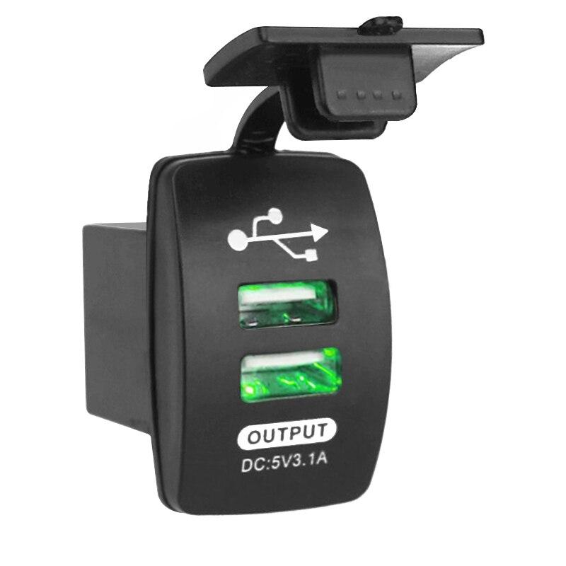 12-24 В двойной USB автомобильный мотоцикл зарядное устройство 5 В 3.1A универсальный автомобильный зарядное устройство для автомобиля мотоцикла электромобиля квадроцикла лодки