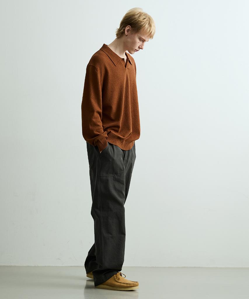 ONNHANS [Elastic Waist] Belted Fatigue Pants_Dark Gray