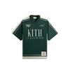 2025 Spring Collection Mesh Leon Comfortable Versatile V-Neck Short Sleeve Jersey Men Jersey Green KHM032703-302