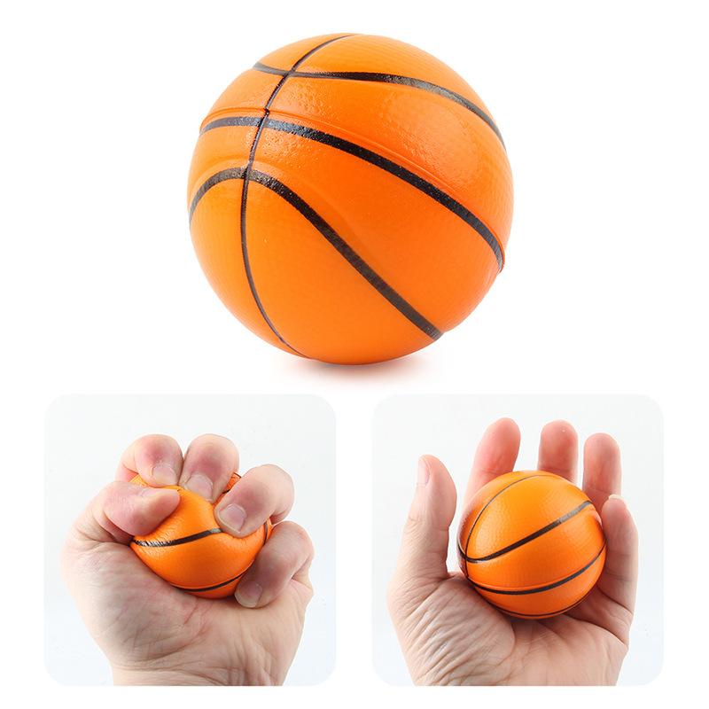Novel Stress Relief Toys Filled Cotton Grip Ball Rugby Basketball Soccer Decompression Vent Foam Ball