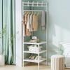 Corner Coat Hat Rack Multifunction Multi-Layer Floor Standing Corner Hanger Detachable Removable Metal Clothing Storage Shelf