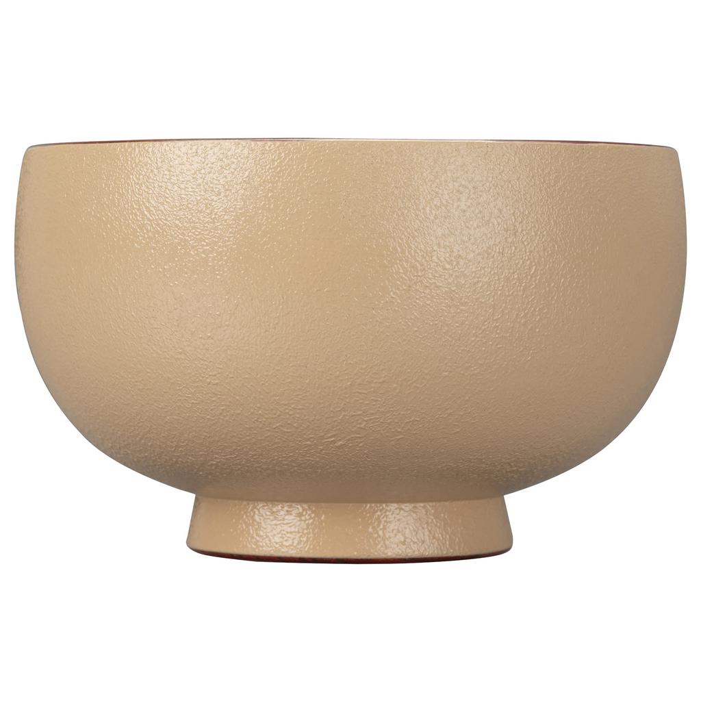 Суповая миска Yamanaka Lacquerware Shirasagi Mokko, миска Shirasagi M (приблизительно. 11см), сибо, древесина дзельквы, Красный x Бежевый, Сделано в Японии