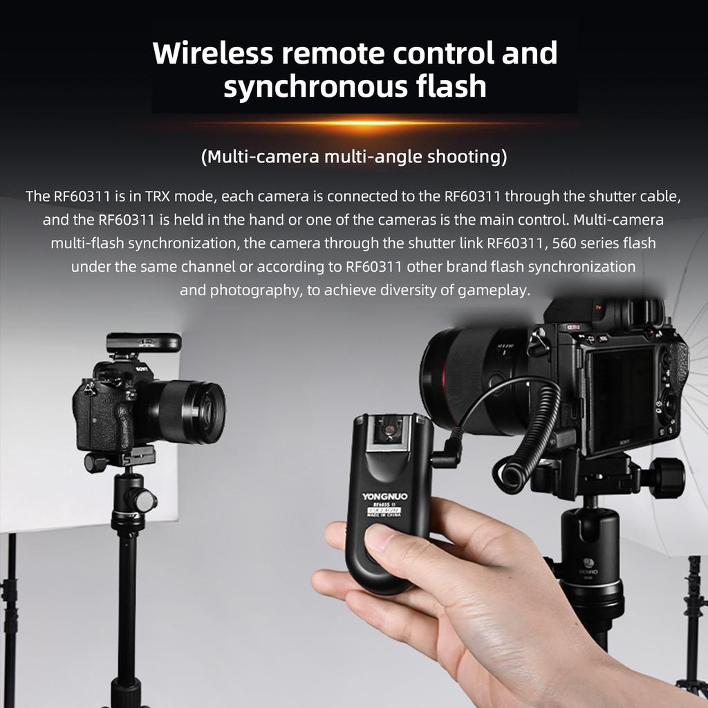 YONGNUO RF603II S1 2.4G Wireless Flash Trigger Transmitter 16 Channels 100M Transmission Range