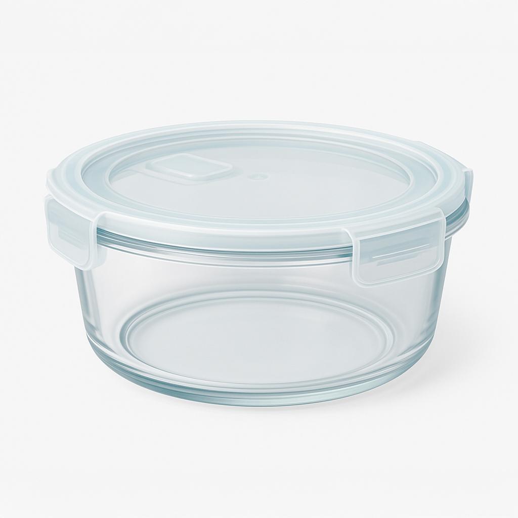 Pojemnik Szklany Hermetyczny Okrągły 950 Ml Na Żywność Jedzenie Obiad Lunch