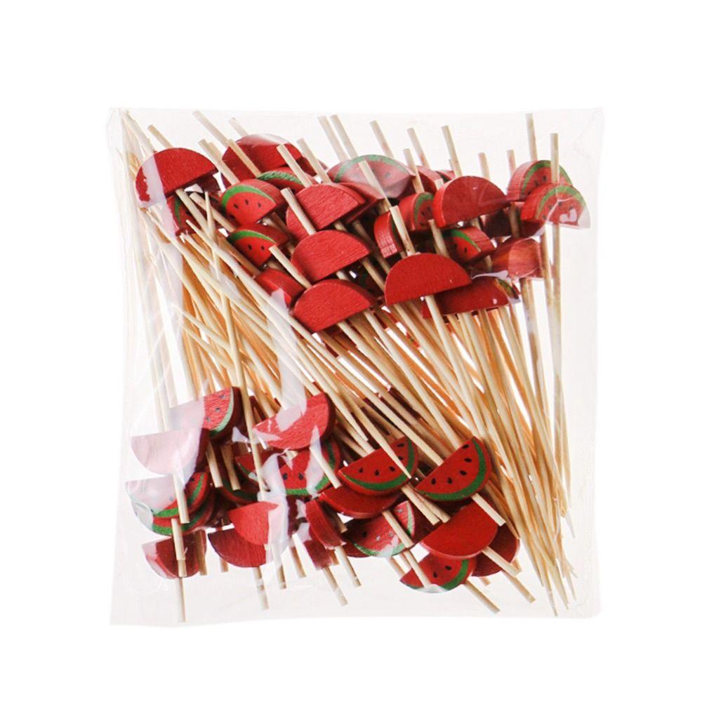 Salad Sandwich Toothpicks Fruit Sticks Handmade Toothpicks Food Fruit Cocktail Decor Bamboo Picks