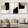 Abstract Beige Black Gold Modern Minimalist Posters Art Canvas Paintings Print Picture Living Room Interior Home Decoration