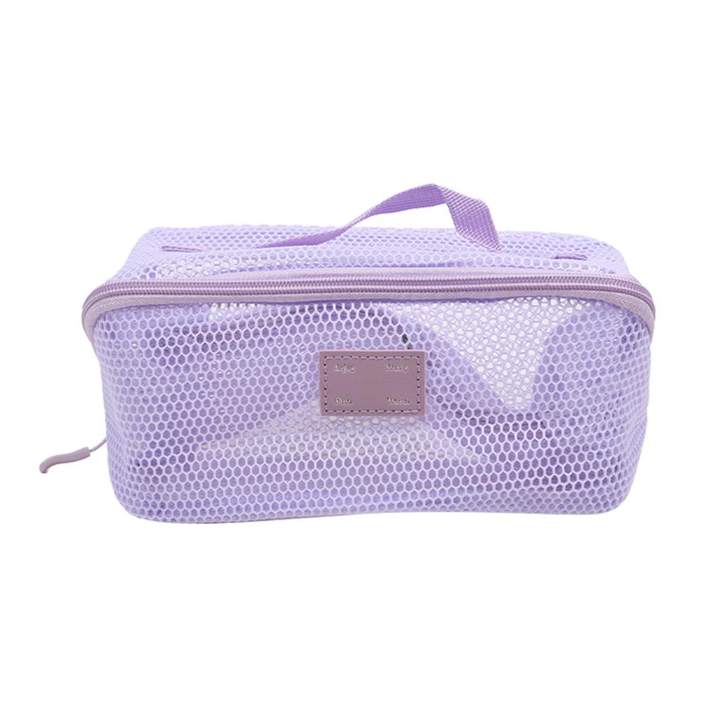 Women Travel Portable Cosmetic Storage Pouch Toiletry Organizer Bag Mesh Transparent Wash Bag Tote Multifunctional Makeup Case Washbag
