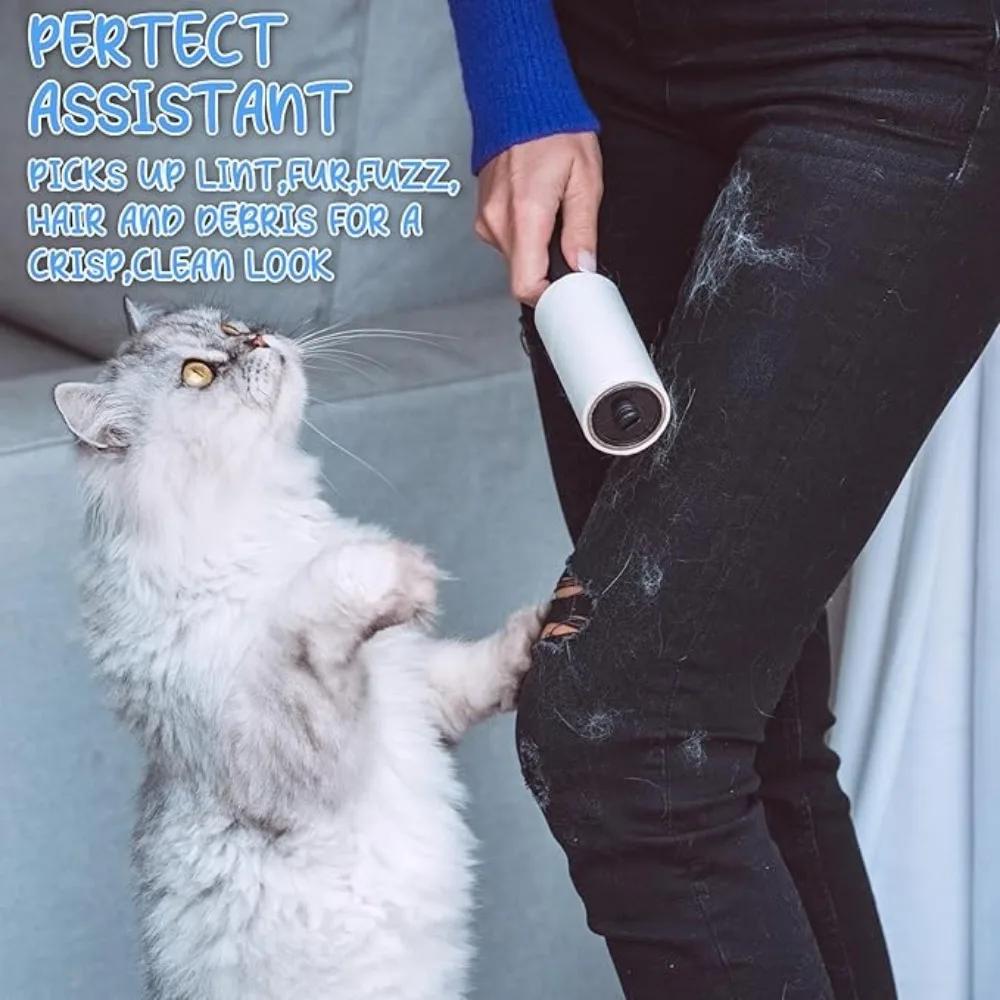 1/4pcs Mini Portable Lint Roller Clothes Dust Fluff Pet Hair Sticky Brush Rolls Clothes Coat Lint Roller Dog Pet Hair Remover
