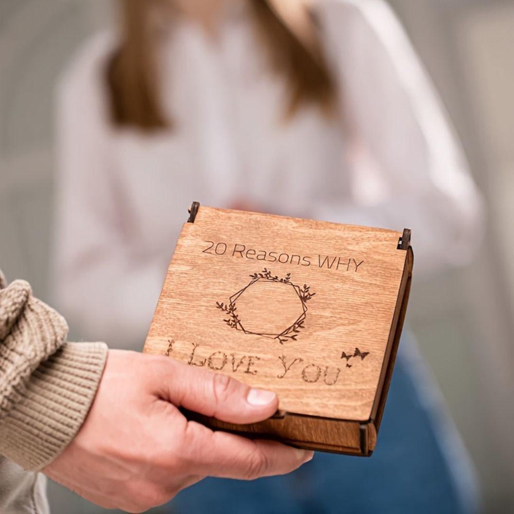 20 Reasons Wooden Love Puzzle Why I Love You Valentine's Day Memorial Gift  Mother's Day Gift