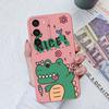 For Samsung Galaxy S23 Ultra Plus FE Phone Case Cartoon Shockproof Liquid Silicone Camera Protection Black Cover Bumper Fundas