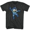 Mega Man Jumpman Black Heather Adult T-Shirt