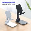 Folding Desk Mobile Phone Holder Stand for IPhone IPad Huawei Adjustable Desktop Tablet Holder Liftable & Angle Adjustable Stand