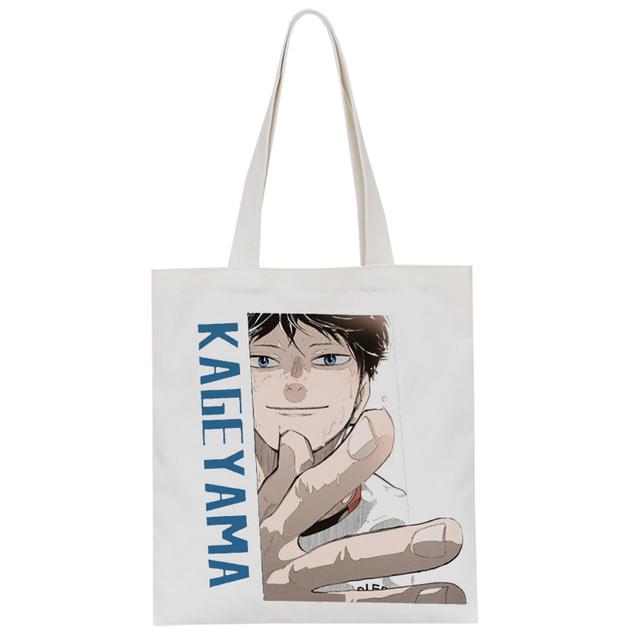Fashion Anime Haikyuu Shopper Bag Eco Manga Tote Harajuku Shopper Bag Women Canvas Shoulder Bag Large-capacity Women's Handbags