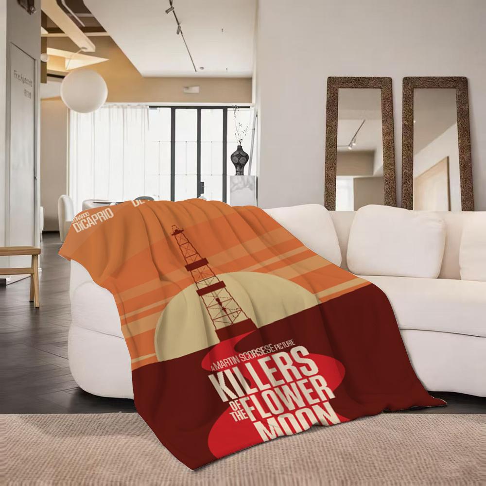 Movie K Killers o of t the F Flower M Moon Throw Flannel Throw Blanket Suitable for Sofa Living Room Bedroom