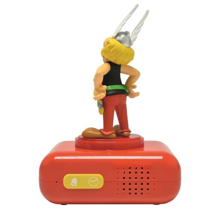LEXIBOOK - Réveil veilleuse Astérix - Sons et mélodies, écran LCD rétro-éclairé et lumineux - Noir, Blanc, Rouge, Jaune