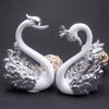Baking Decoration Table Decorative Anniversary Ornament Cake Topper Swan Figurine Miniatures