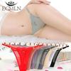 Womens Lace Thong Mesh Bow G-String Low Waist Thin Belt Panties Underwear T-back