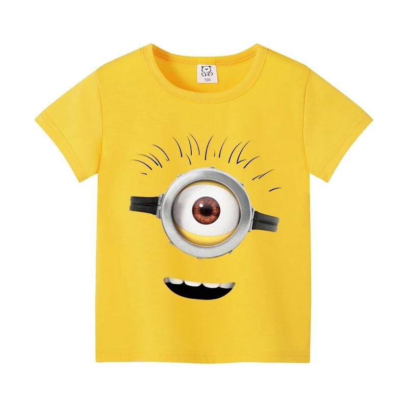 Cute Minions Tshirts for Kids Made of Pure Cotton Suitable for Both Boys and Girls Comfortable Tops and A Great Birthday Gift