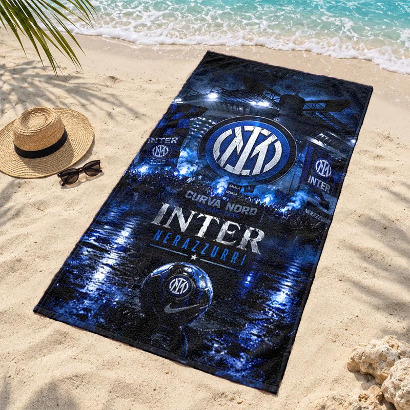 Inter Milan Beach Towel Quick Dry Sand Free Lightweight Beach Towels for Travel Swimming Camping