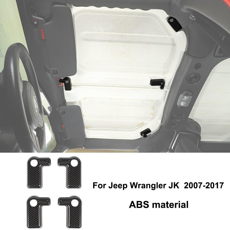 BAWA Carbon Fiber Grain Car Center Console Dashboard Decoration Cover for Jeep Wrangler JK 2007 2011-2017 Interior Accessories