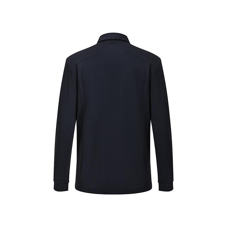 Li Ning National Flag Glory Series Flag Logo Трехмерный крой Удобная дышащая прямая рубашка поло с длинным рукавом Унисекс рубашки поло APLU763-1