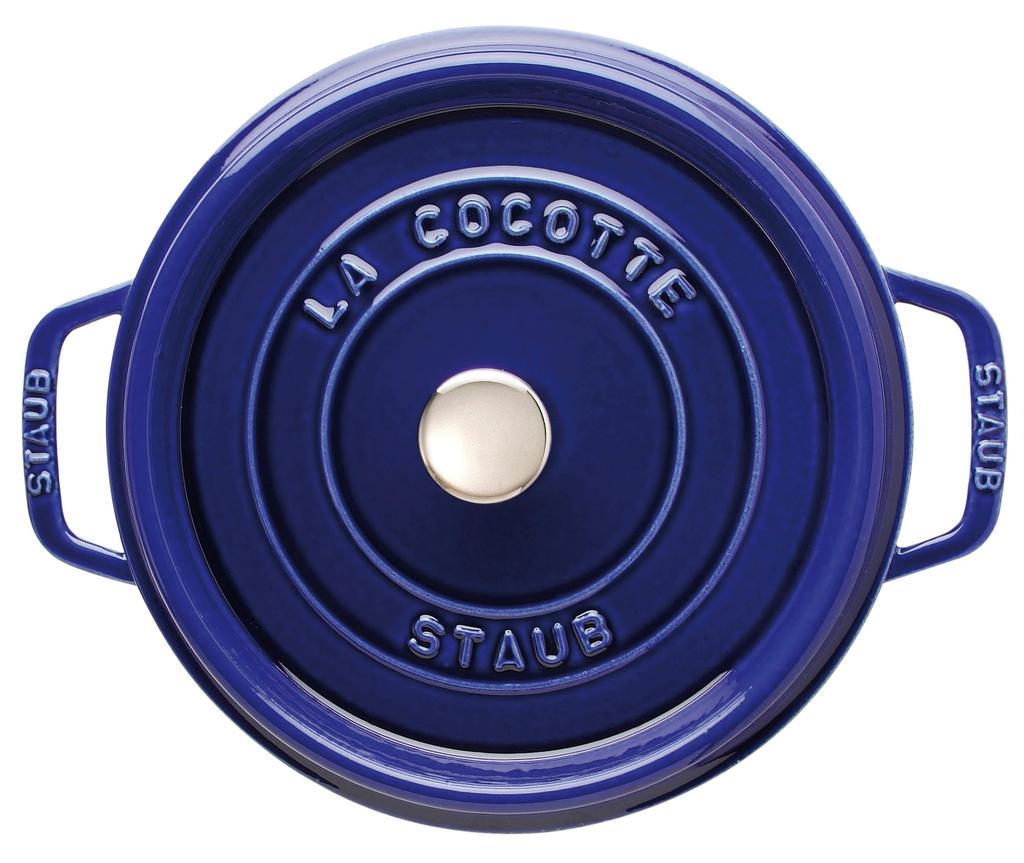 Staub staub Кокот Круглый Гранитный Большой Эмалированная Кастрюля Ручной Литья Совместимая с IH Японский Круглый Кокот "Pico 30см" [Авторизованный Продукт] 40510-286