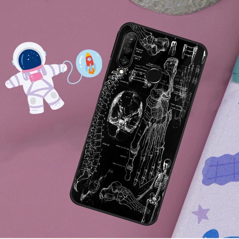 Радиологический Скелет Человеческих Органов Для Huawei Nova 12s 12i 11i 8i Y73 Y72 Y61 Y91 Y90 Y70 Y60 9 10 SE P30 P40 Lite P60 Pro Чехол