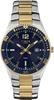 Часы Timex Men's Solar Premium Dress 43 мм - двухцветный корпус, двухцветный браслет, синий циферблат, двухцветный/синий. , один размер