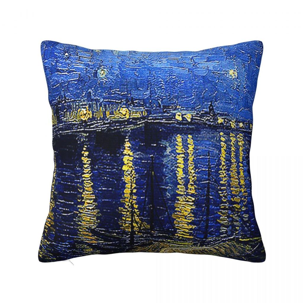 Van Gogh Square Pillowcase Pillow Cover Polyester Cushion Decor Comfort Throw Pillow for Home Bedroom