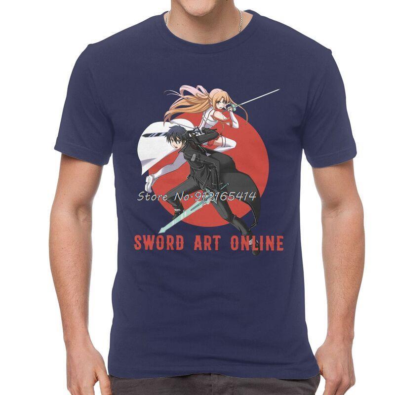 Sword Art Online T Shirt Unisex Cotton Tshirt Anime Unisexga Sao Kirito Kirigaya Kazuto Novelty Tshirt Tees Tops Streetwear Harajuku