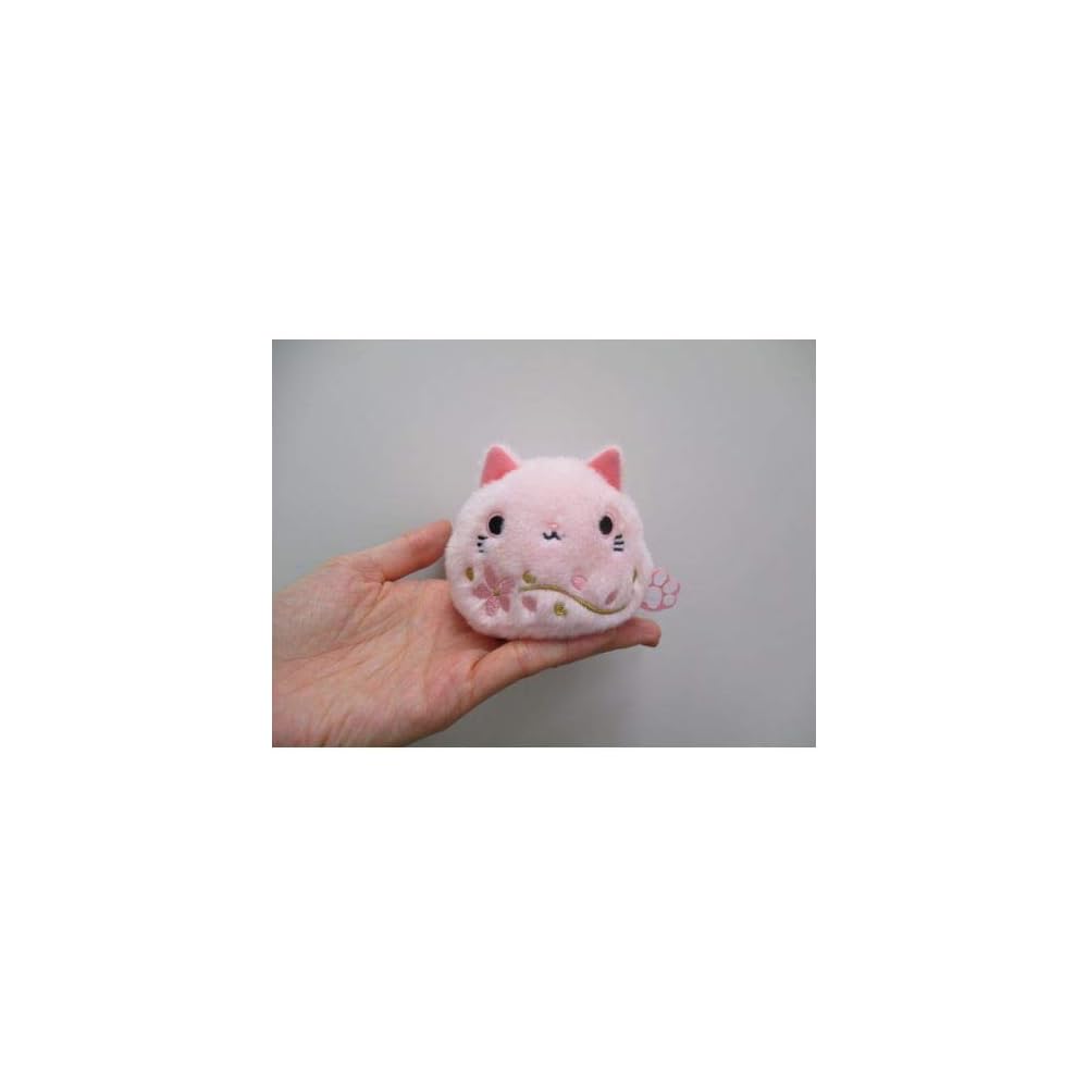 Оригинальная плюшевая кошка Dango Sakura от Sanei Boeki 7,5x6x7 см Игрушечное животное