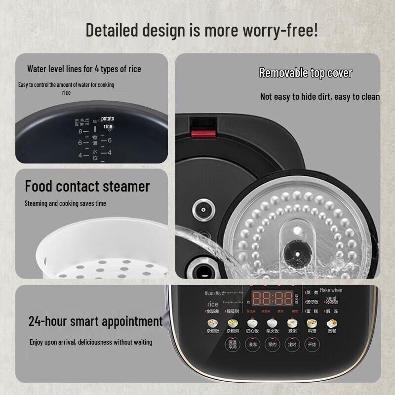 SUPOR QC Series 5L Smart Electric Rice Cooker with Spherical Pot CN plug (adapter included)