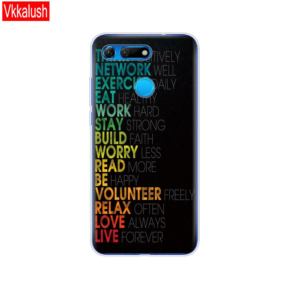 Силиконовый чехол для телефона для Huawei Honor View 20 V20, чехол из ТПУ, мягкий силиконовый чехол для Honor V20, чехол с милым животным узором