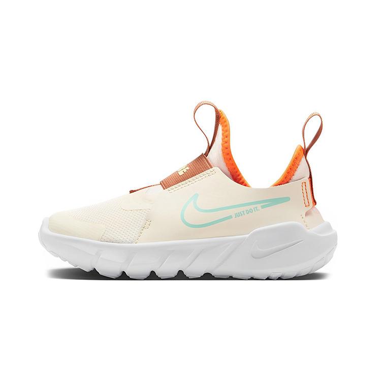 Nike Кроссовки для бега детские Flex Runner 2, нескользящие, износостойкие, низкие, цвет Светлый кремово-белый FQ6866-181