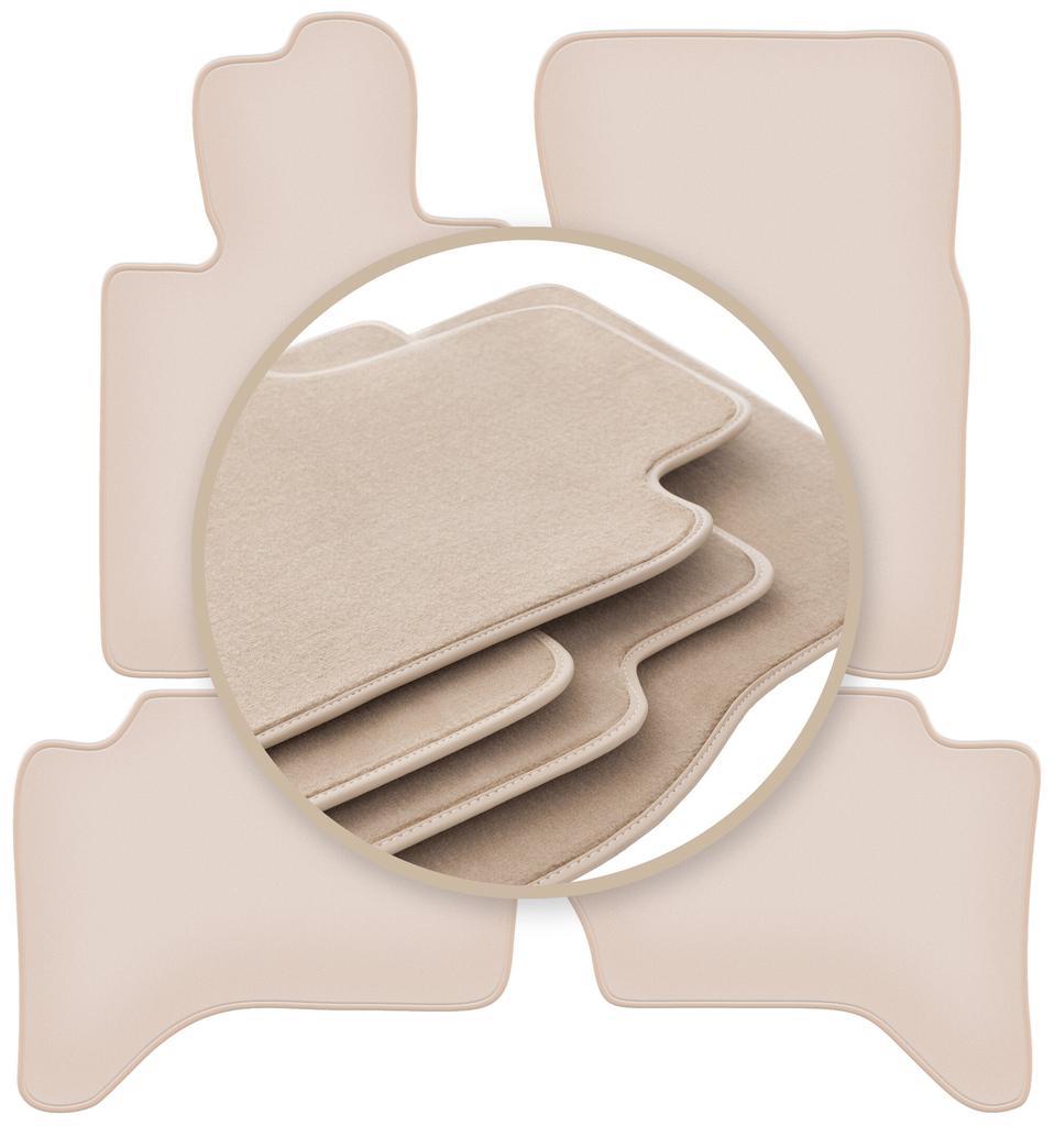 PREMIUM beige floor mats for: Mitsubishi L200 V pickup 2019-